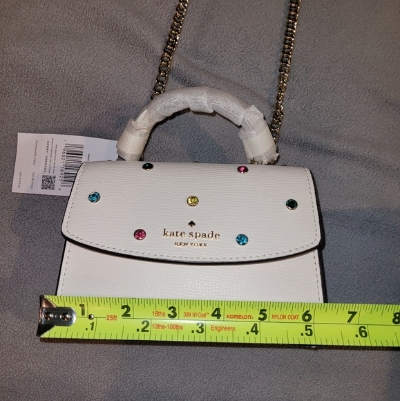 NWT Kate Spade Cream Mini Bag with Colorful Gem Accents - Picture 5 of 10
